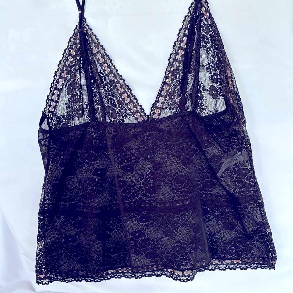 VINTAGE OSCAR DE LA RENTA BLACK  LACE TOP - SIZE LARGE. - Picture 5 of 12